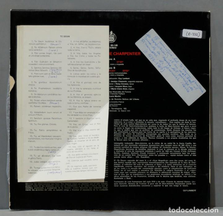 Discos de vinilo: LP. TE DEUM. CHARPENTIER. MARTINI - Foto 2