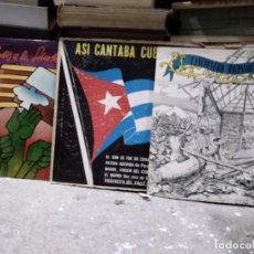 Discos de vinilo: LOTE 3 VINILOS-MUSICA CUBANA-CUBA-ASI CANTA CUBA-CANCIONERO HISPANOCUBANO-CANTOS ALA LIBERTAD-. Lote 358815950