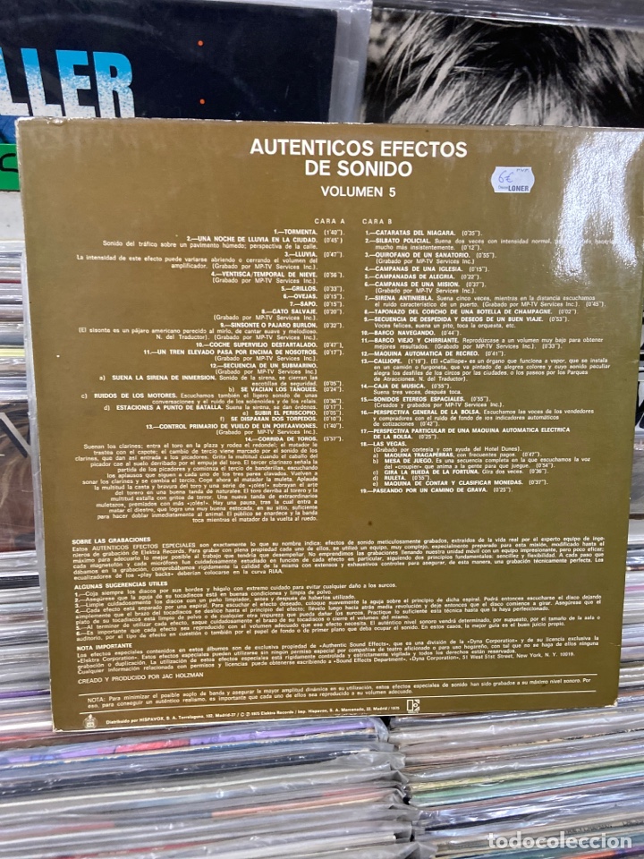 Discos de vinilo: Aut&eacute;nticos efectos de sonido cinco 5 - Foto 2