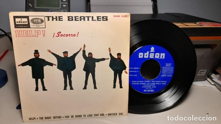 Discos de vinilo: EP THE BEATLES : &iexcl;SOCORRO! ( HELP ! ) - Foto 1