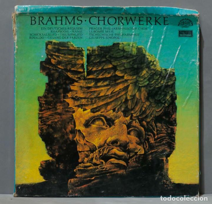 Discos de vinilo: CAJA LP. Sinopoli &ndash; Chorwerke. BRAHMS - Foto 1