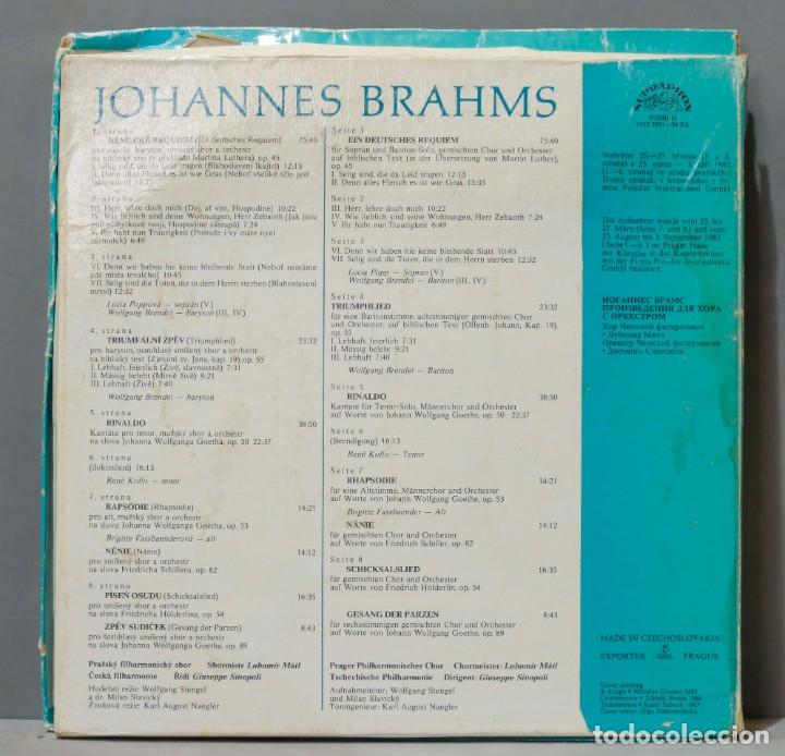 Discos de vinilo: CAJA LP. Sinopoli &ndash; Chorwerke. BRAHMS - Foto 2