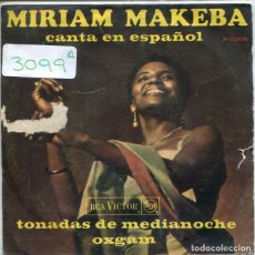 Discos de vinilo: MIRIAM MAKEBA (EN ESPAÑOL) TONADAS DE MEDIANOCHE / OXG'AM (SINGLE RCA PROMO 1968). Lote 359045855