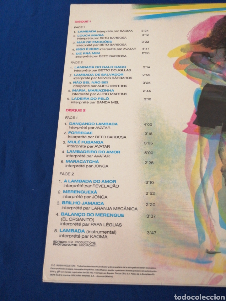 Discos de vinilo: LAMBADA - KAOMA (doble disco) - Foto 3