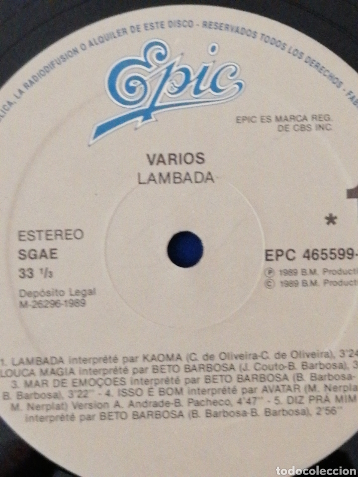 Discos de vinilo: LAMBADA - KAOMA (doble disco) - Foto 6