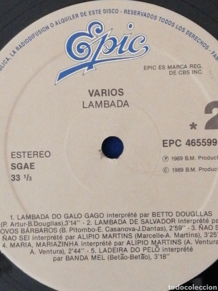 Discos de vinilo: LAMBADA - KAOMA (doble disco) - Foto 7