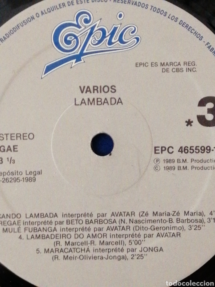 Discos de vinilo: LAMBADA - KAOMA (doble disco) - Foto 8