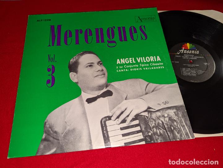 Dischi in vinile: ANGEL VILORIA Y SU CONJUNTO TIPICO CIBAE&Ntilde;O & DIORIS VALLADARES Merengues Vol.3 LP Ansonia USA LATIN