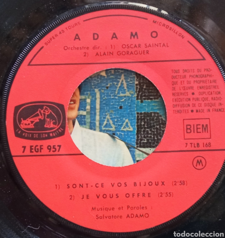 Discos de vinilo: Vinilo. EP 7&rdquo;. Adamo - Foto 4