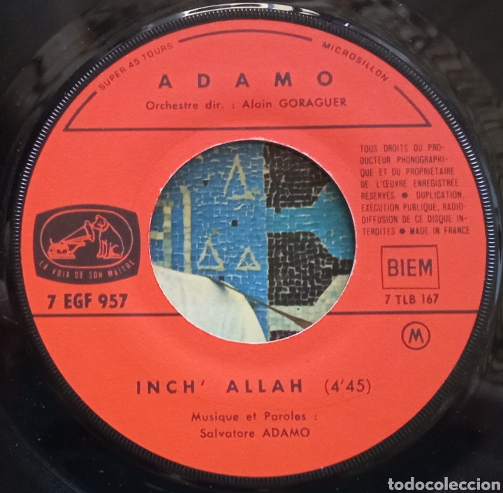 Discos de vinilo: Vinilo. EP 7&rdquo;. Adamo - Foto 5