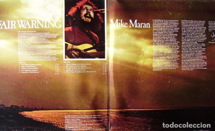 Discos de vinilo: MIKE MARAN.FAIR WARNING...FOLK-ROCK - Foto 3