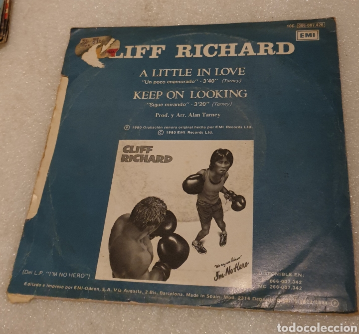 Discos de vinilo: Cliff Richard - un poco enamorado - Foto 2