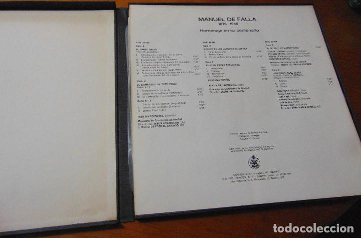 Discos de vinilo: Manuel De Falla &ndash; Homenaje En Su Centenario - CAJA 3 LPS + LIBRETO - Foto 4
