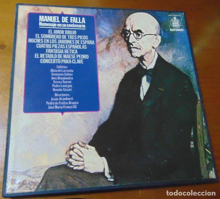 Discos de vinilo: Manuel De Falla &ndash; Homenaje En Su Centenario - CAJA 3 LPS + LIBRETO - Foto 1