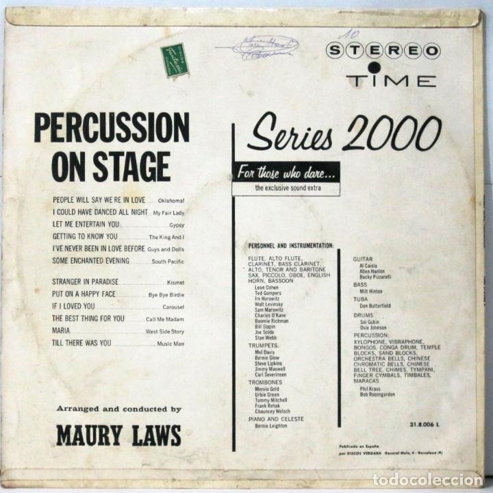 Discos de vinilo: MAURY LAWS & ORCHESTRA - PERCUSION ON STAGE - LP - Foto 2