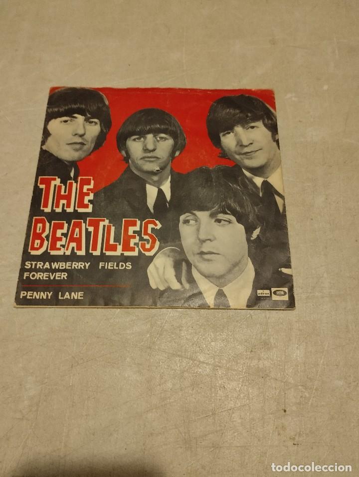 Discos de vinilo: The Beatles Single Strawbwrry Fields Forever Esp.1967 - Foto 1