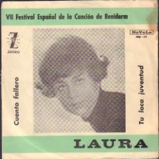 Disques de vinyle: LAURA - TU LOCA JUVENTUD.../ VLL FESTIVAL ESPAÑOL DE LA CANCION DE BENIDORM / SINGLE 1965 RF-6136. Lote 359601560