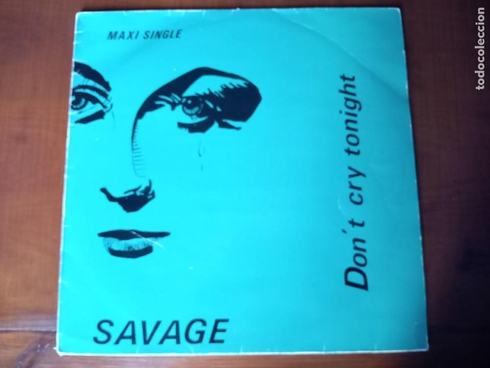 Discos de vinilo: LP MAXI SINGLE SAVAJE DON&acute;T CRY TONIGHT CBS 1984 - Foto 1