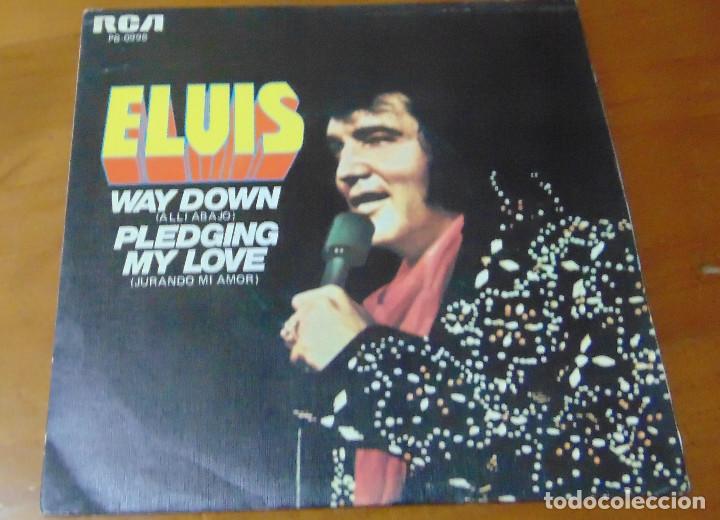 Discos de vinilo: ELVIS PRESLEY - WAY DOWN - SINGLE RCA 1977 - Foto 1