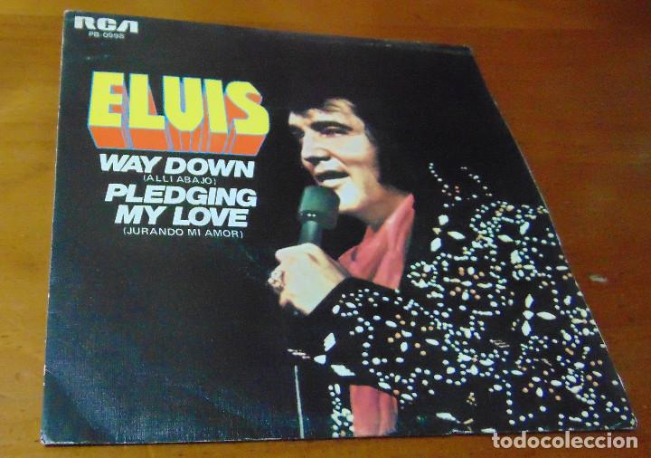 Discos de vinilo: ELVIS PRESLEY - WAY DOWN - SINGLE RCA 1977 - Foto 3