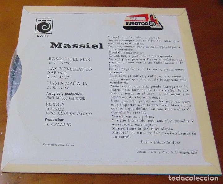 Discos de vinilo: MASSIEL - ROSAS EN EL MAR ( Luis E. Aute) + 2 (Luis E. Aute) - EP 1967 - Foto 4