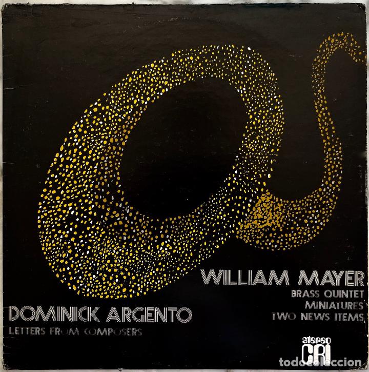 Discos de vinil: DOMINICK ARGENTO LETTERS FROM, WILLIAM MAYER MINIATURES TWO NEWS ITEMS. LP ORIGINAL ESTADOS UNIDOS
