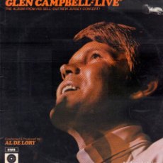 Disques de vinyle: GLEN CAMPBELL-LIVE / CONDUCTED & PRODUCED BY AL DE LORY / LP EMI 1969 RF-13933. Lote 359783040