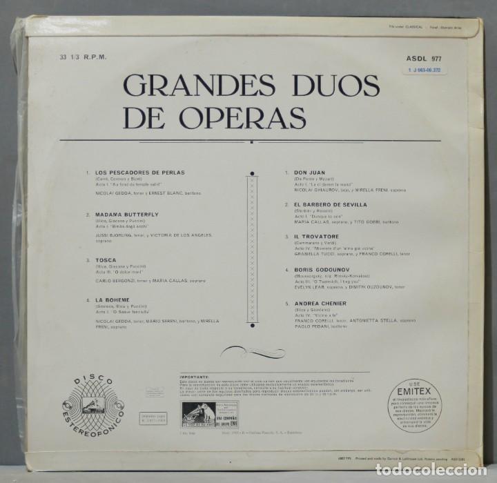 Discos de vinilo: LP. Great Operatic Duets - Foto 2