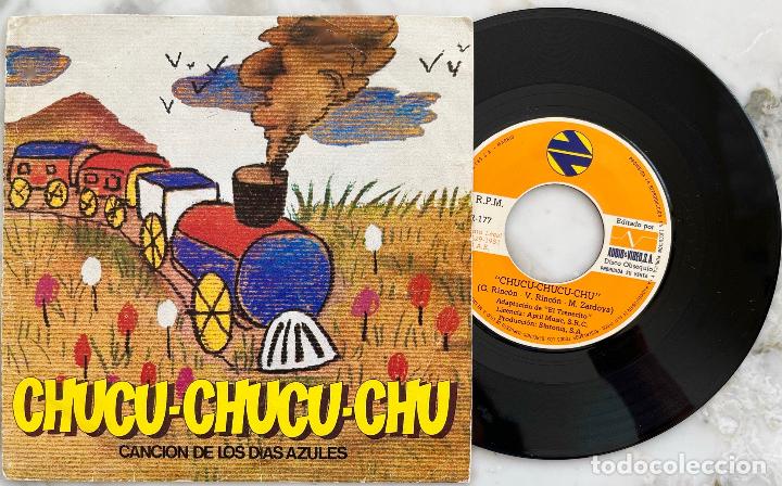 Disques de vinyle: CHUCU CHUCU CHU, CANCI&Oacute;N DE LOS D&Iacute;AS AZULES, MI AMIGO EL TREN. DISCO PROMOCIONAL AUDIO & VIDEO S.A.