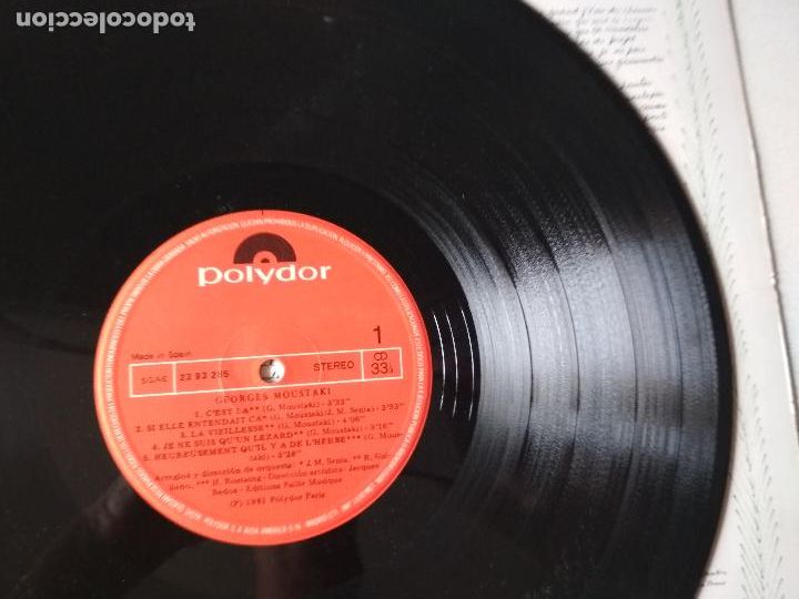 Discos de vinilo: Georges Moustaki &lrm;&ndash; Moustaki , Gatefold , 1981 , Chanson - Foto 4