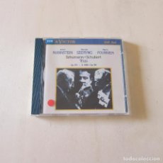 Discos de vinilo: SCHUMANN. SCHUBERT TRIOS. OP. 63. D. 898 / OP. 99 - RUBINSTEIN, SZERYNG, FOURNIER (RCA) CD