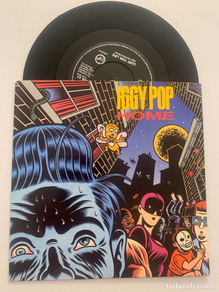 Discos de vinilo: Single ep Iggy Pop - Home de 1990 - Foto 1