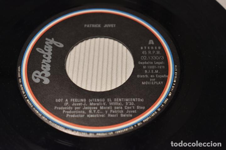 Discos de vinilo: SINGLE PATRICK JUVET TENGO EL SENTIMIENTO 1978 - Foto 2