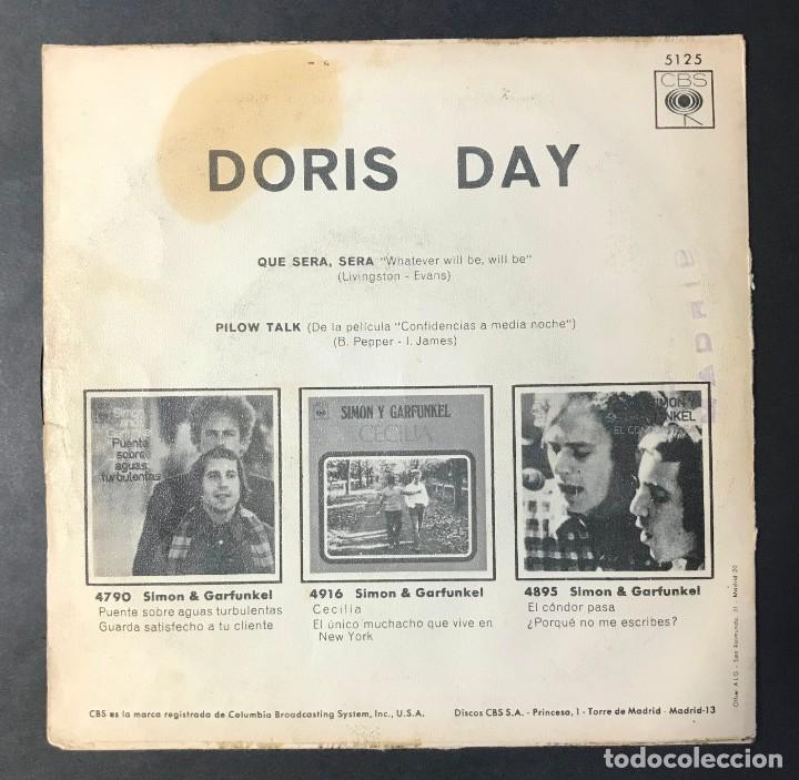Discos de vinilo: DORIS DAY - Que Sera, Sera - SINGLE 1970 - CBS - Foto 2