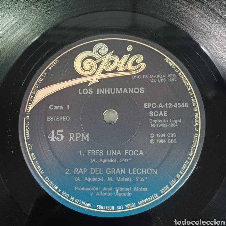 Discos de vinilo: LIS INHUMANOS / MAXI-SINGLE 1984 EPIC - Foto 3