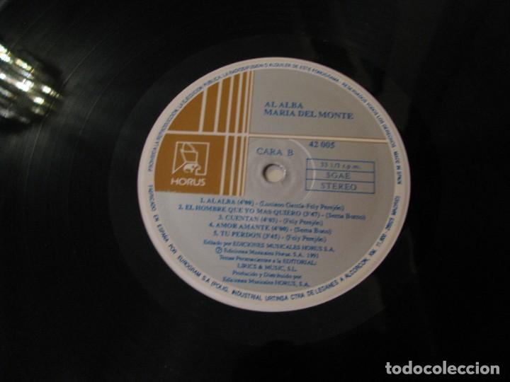 Discos de vinilo: DISCO DE VINILO. MARIA DEL MONTE. AL ALBA. - Foto 3