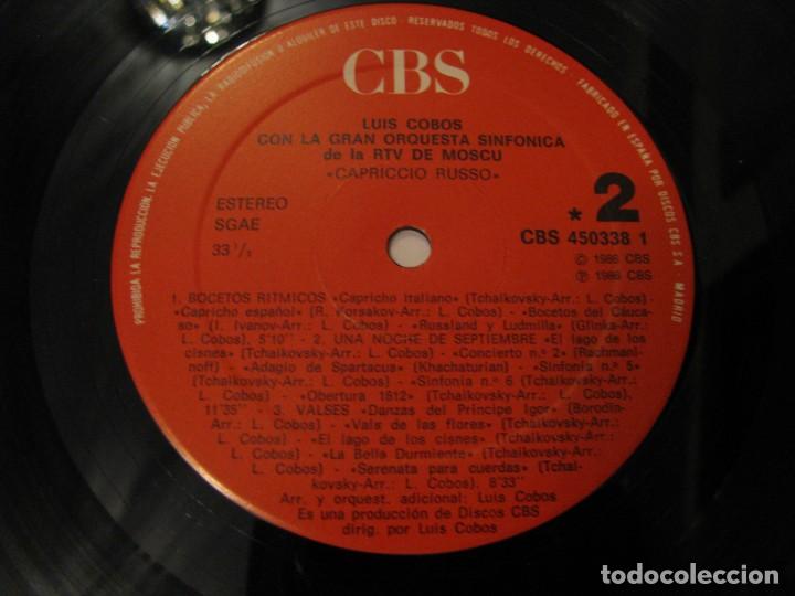Discos de vinilo: DISCO DE VINILO. LUIS COBOS. CAPRICCIO RUSSO. - Foto 3