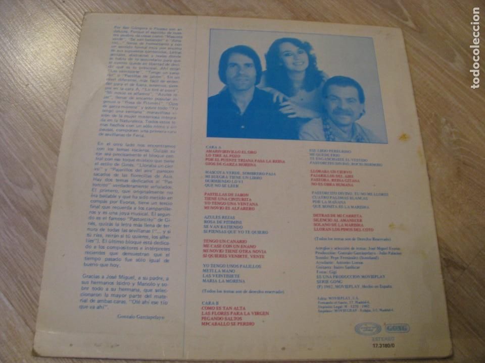 Discos de vinilo: DISCO DE VINILO. REVUELO. SEVILLANAS. - Foto 2