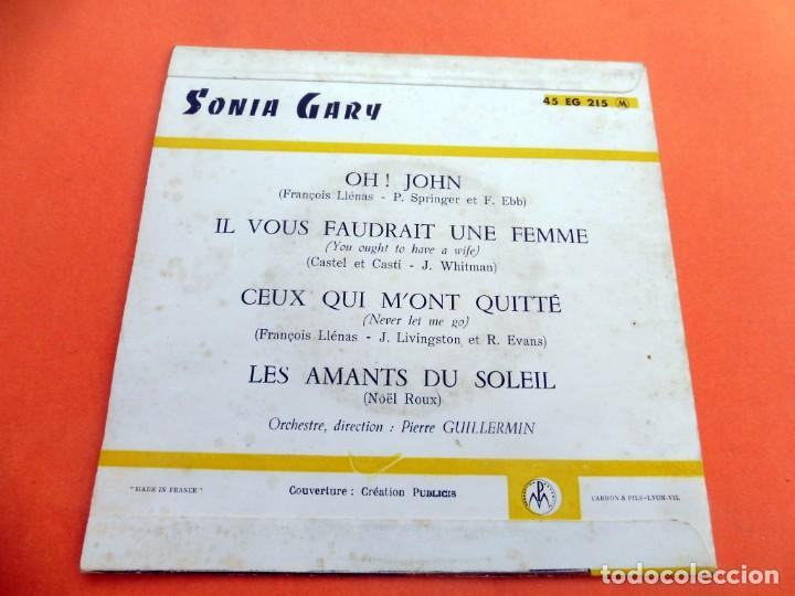 Discos de vinilo: SINGLE - SONIA GARY - OH! JOHN - PATH&acute;R - 45 EG 215 - - Foto 2