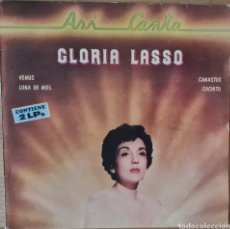 Discos de vinilo: LP DOBLE - ASI CANTA - GLORIA LASSO 1986. Lote 360282525