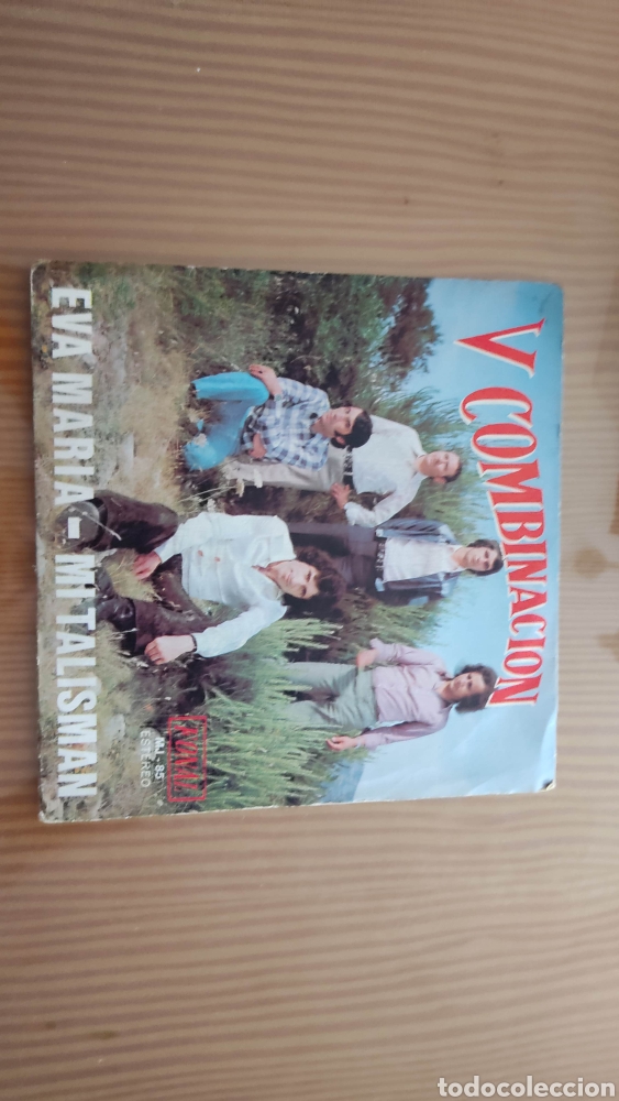 Discos de vinilo: Disco vinilo single de V Combinacion &rdquo; Eva Maria / Mi Talisman&rdquo; - Foto 1