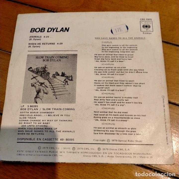 Discos de vinilo: BOB DYLAN / ANIMALS / WHEN HE RETURNS (SINGLE PROMO 1979) - Foto 2