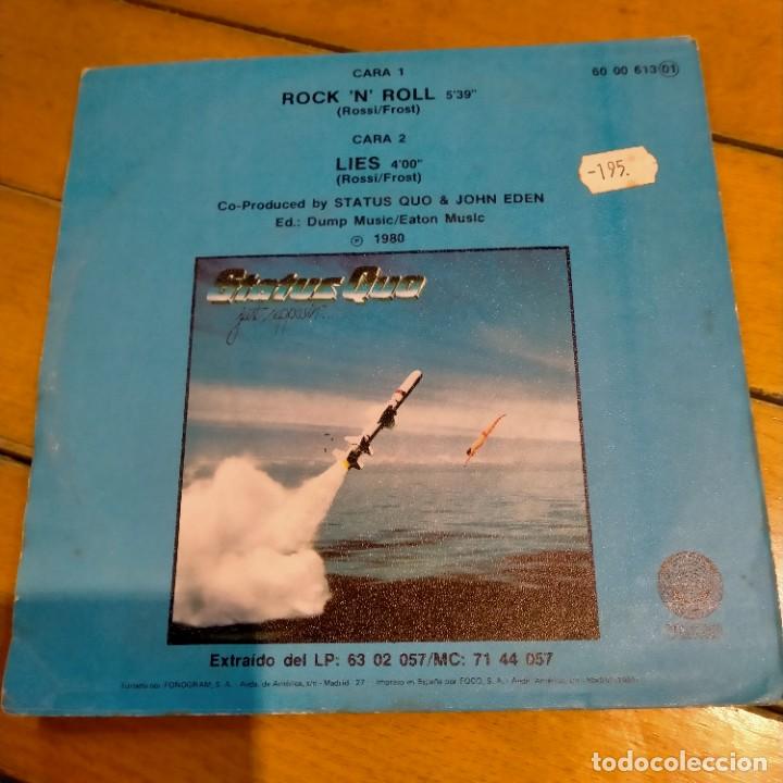 Discos de vinilo: VINILO SINGLE STATUS QUO; ROCK &acute;N&acute; ROLL + LIES, - Foto 2