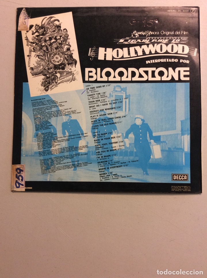 Discos de vinilo: BSO Train ride to Hollywood. Bloodstone. - Foto 2