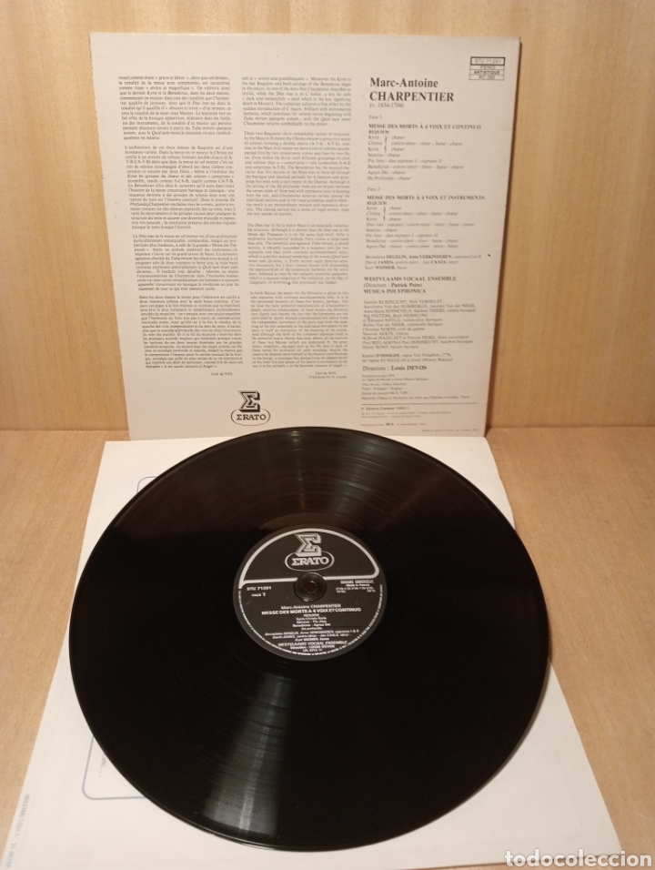 Discos de vinilo: Charpentier. Meses de Morts. Requiem. Louis Devos. - Foto 3