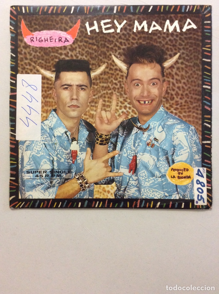 Discos de vinilo: Righeira. Hey mama. - Foto 1