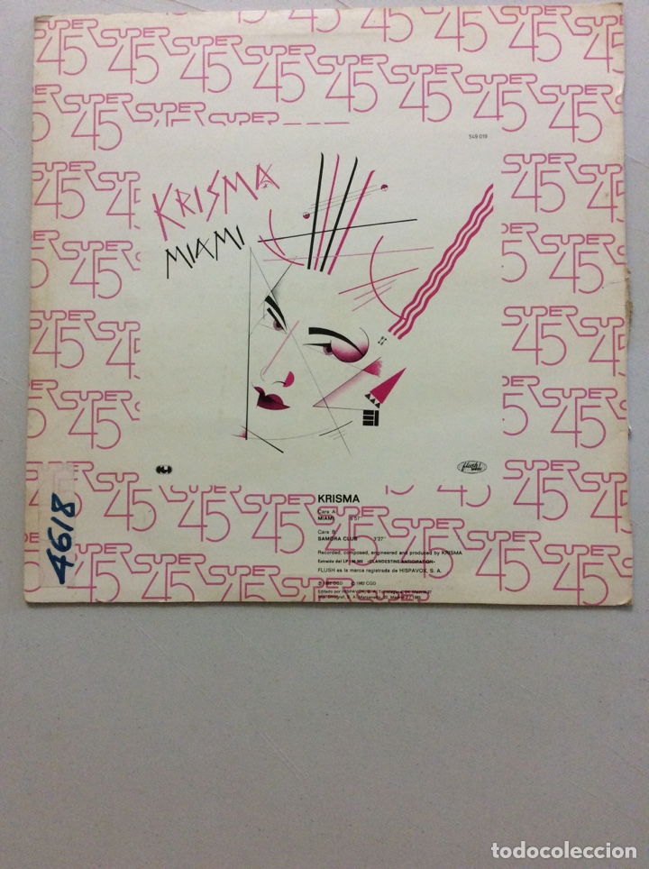 Discos de vinilo: Krisma. Miami. Samora club. - Foto 2