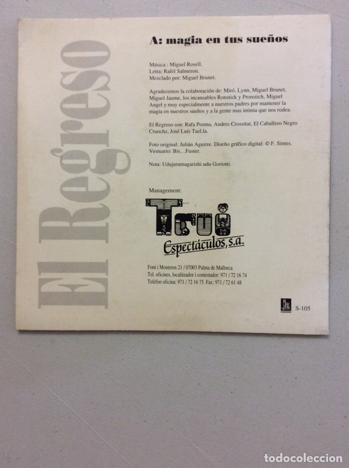 Discos de vinilo: El Regreso. Magia en tus sue&ntilde;os. - Foto 2