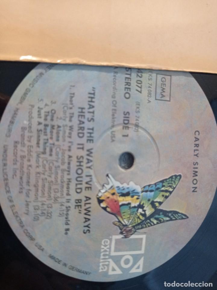 Discos de vinilo: Disco LP CARLY SIMON THE WAY IVE ALWAYS - Foto 2