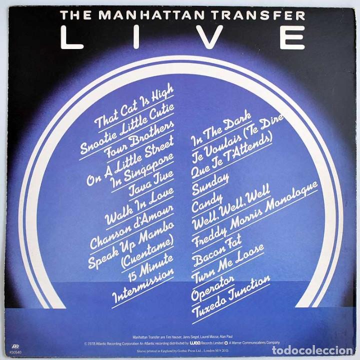 Discos de vinilo: The Manhattan Transfer - Live. LP (UK) - Foto 2